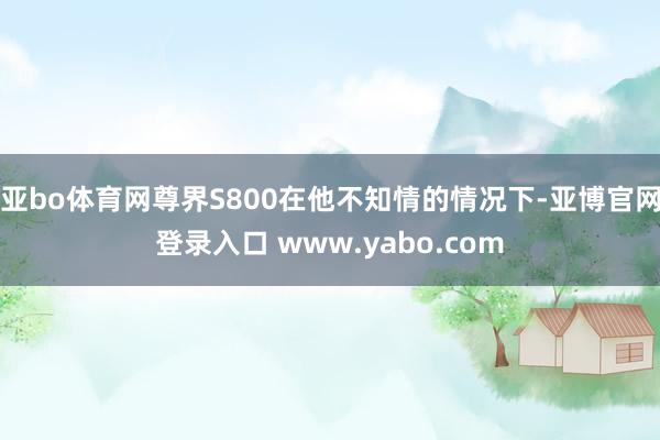 亚bo体育网尊界S800在他不知情的情况下-亚博官网登录入口 www.yabo.com
