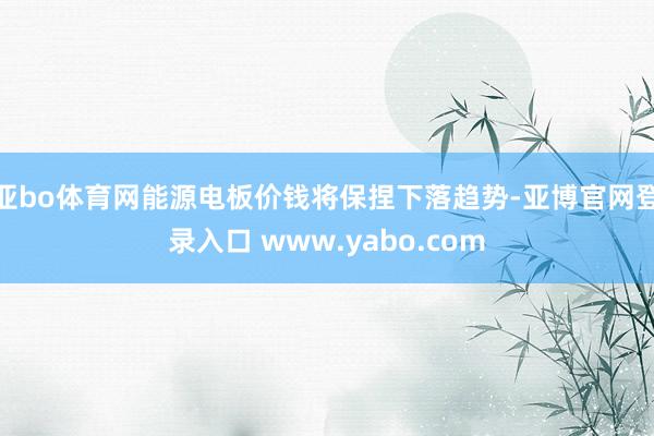 亚bo体育网能源电板价钱将保捏下落趋势-亚博官网登录入口 www.yabo.com