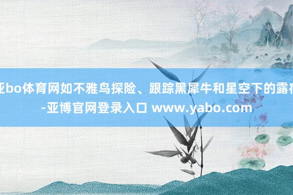 亚bo体育网如不雅鸟探险、跟踪黑犀牛和星空下的露宿-亚博官网登录入口 www.yabo.com