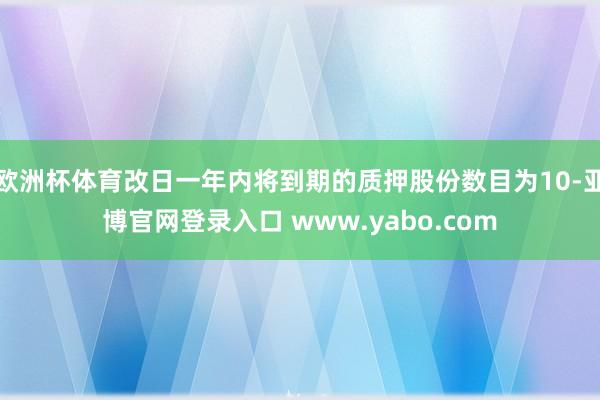 欧洲杯体育改日一年内将到期的质押股份数目为10-亚博官网登录入口 www.yabo.com
