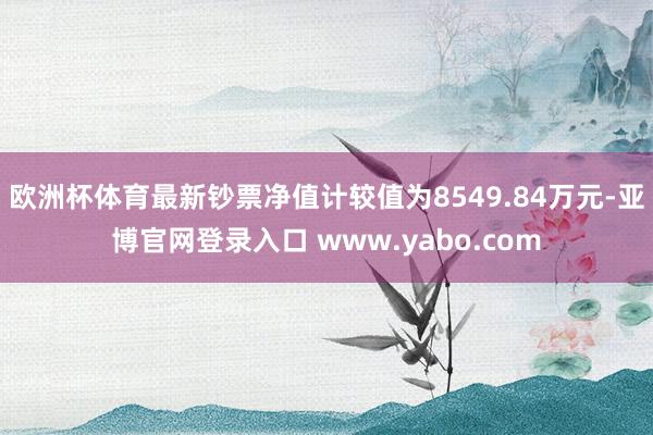 欧洲杯体育最新钞票净值计较值为8549.84万元-亚博官网登录入口 www.yabo.com