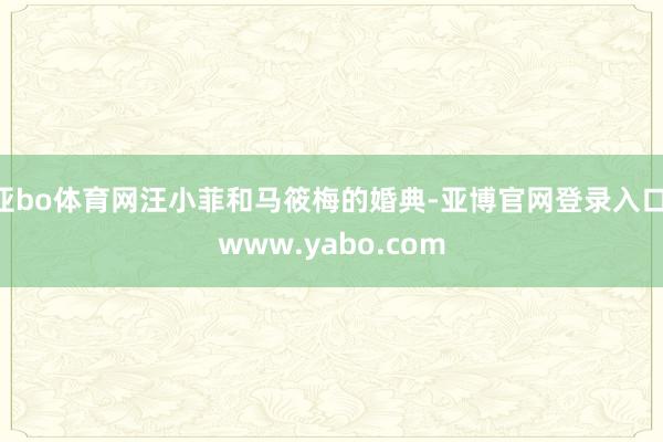 亚bo体育网汪小菲和马筱梅的婚典-亚博官网登录入口 www.yabo.com