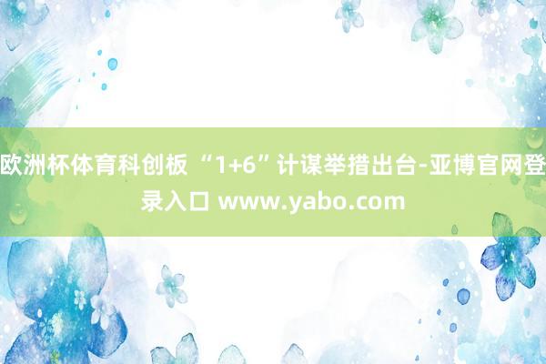 欧洲杯体育科创板 “1+6”计谋举措出台-亚博官网登录入口 www.yabo.com