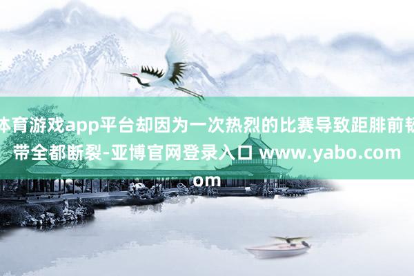 体育游戏app平台却因为一次热烈的比赛导致距腓前韧带全都断裂-亚博官网登录入口 www.yabo.com