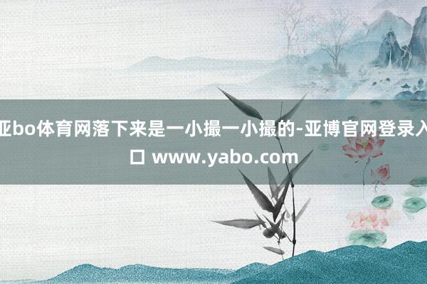 亚bo体育网落下来是一小撮一小撮的-亚博官网登录入口 www.yabo.com