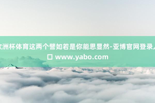 欧洲杯体育这两个譬如若是你能思显然-亚博官网登录入口 www.yabo.com