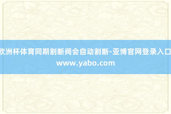 欧洲杯体育同期割断阀会自动割断-亚博官网登录入口 www.yabo.com