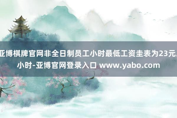 亚博棋牌官网非全日制员工小时最低工资圭表为23元/小时-亚博官网登录入口 www.yabo.com