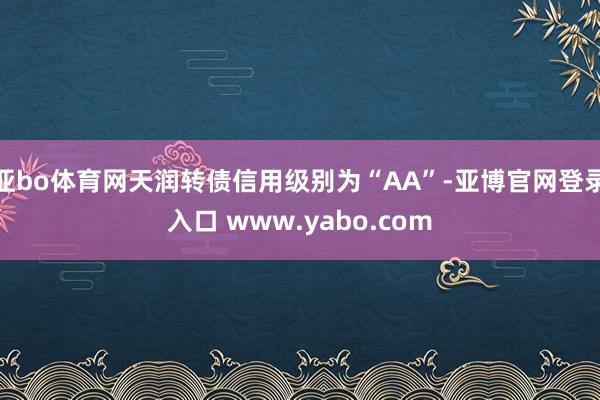 亚bo体育网天润转债信用级别为“AA”-亚博官网登录入口 www.yabo.com
