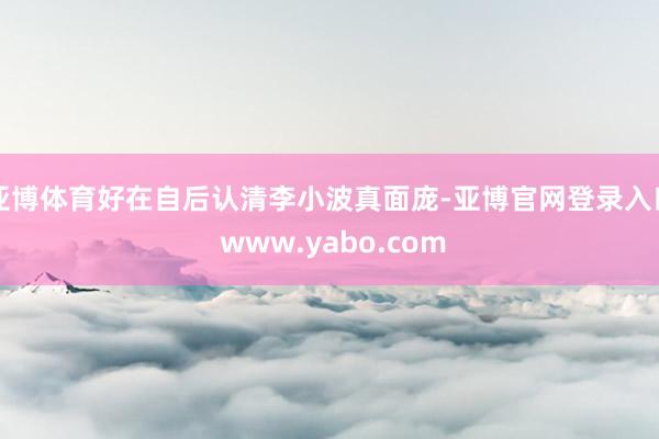 亚博体育好在自后认清李小波真面庞-亚博官网登录入口 www.yabo.com