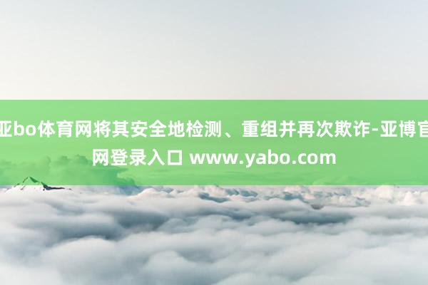 亚bo体育网将其安全地检测、重组并再次欺诈-亚博官网登录入口 www.yabo.com